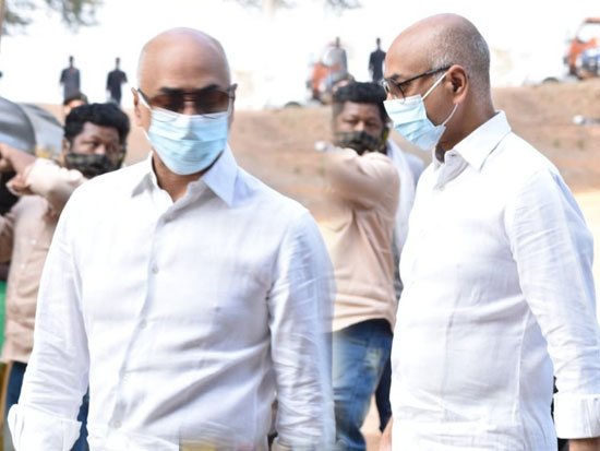 Actor Krishna at Ramesh Babu Last Rites